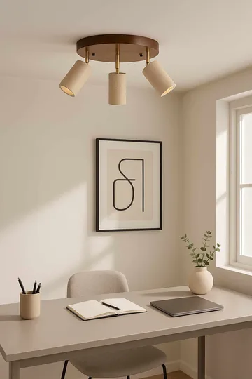 Nurtane taklampe - Beige og Valnøtt - Belysning - Innendørsbelysning & Lamper - Taklampe - Krystallkrone & takkrone