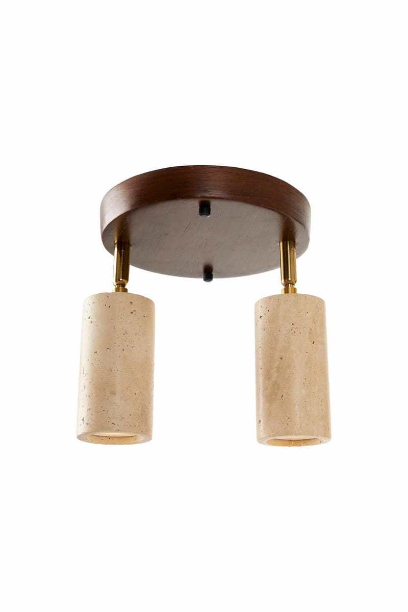 Nurtane taklampe, Beige og Valnøtt