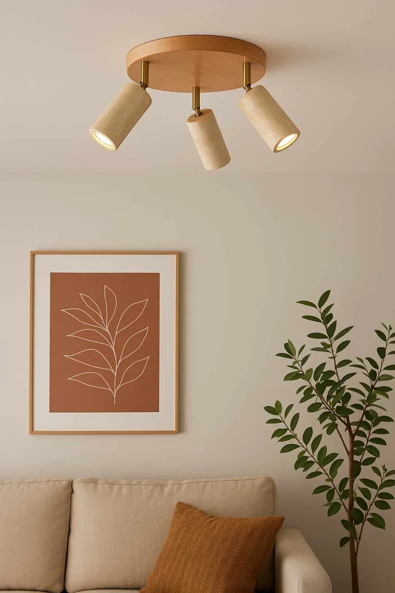 Nurtane taklampe - Beige/Eik - Belysning - Innendørsbelysning & Lamper - Taklampe - Krystallkrone & takkrone