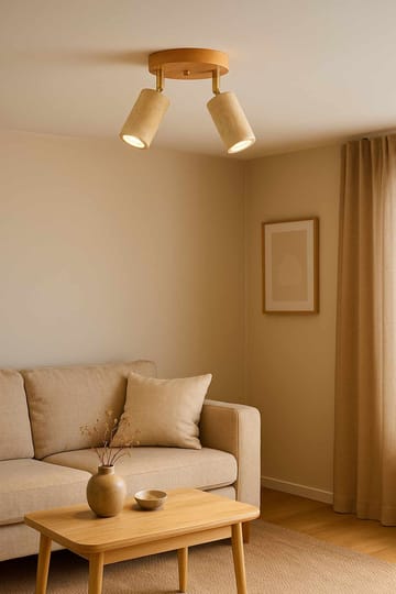 Nurtane taklampe - Beige/Eik - Belysning - Innendørsbelysning & Lamper - Taklampe - Krystallkrone & takkrone