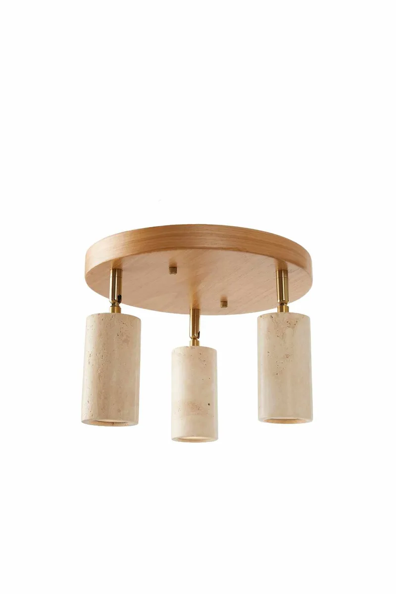 Nurtane taklampe, Beige/Eik