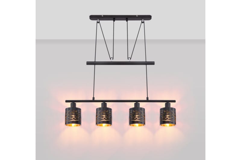 Pendel Pendellampe 4 Lamper Svart - Globo Lighting - Taklampe soverom - Kjøkkenlampe & taklampe kjøkken - Lamper gang - Pendellamper & Hengelamper - Taklampe stue - Vinduslampe - Vinduslampe hengende - Taklampe