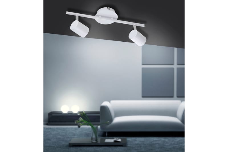 Pendellampe Cuidad 11x40 cm - Hvit - Taklampe soverom - Kjøkkenlampe & taklampe kjøkken - Lamper gang - Vinduslampe - Pendellamper & Hengelamper - Taklampe stue - Vinduslampe hengende - Taklampe