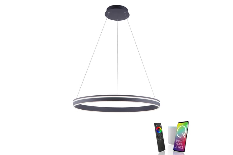 Pendellampe Jicaral 80x80 cm - Grå - Taklampe soverom - Kjøkkenlampe & taklampe kjøkken - Lamper gang - Vinduslampe - Pendellamper & Hengelamper - Taklampe stue - Vinduslampe hengende - Taklampe