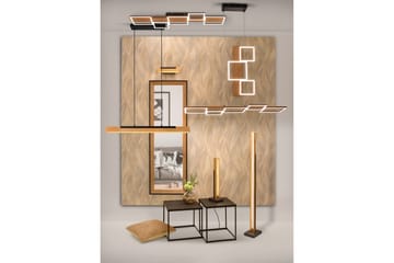 Harper LED-Taklampe 115 cm Mattsvart/Tre - Belysning - Innendørsbelysning & Lamper - Taklampe - Pendellamper & Hengelamper