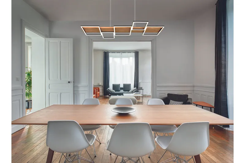 Harper LED-Pendellampe Mattsvart/Tre - Belysning - Innendørsbelysning & Lamper - Taklampe - Pendellamper & Hengelamper