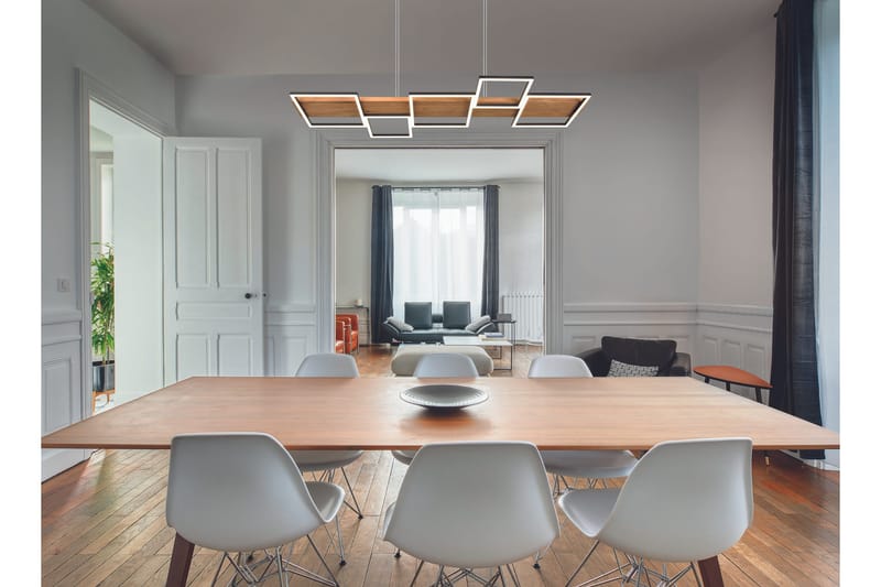 Harper LED-Pendellampe Mattsvart/Tre - Belysning - Innendørsbelysning & Lamper - Taklampe - Pendellamper & Hengelamper