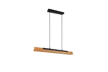 Kerala LED-Pendellampe Mattsvart/Tre - Belysning - Innendørsbelysning & Lamper - Taklampe - Pendellamper & Hengelamper