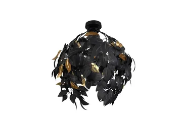 Leavy Taklampe 38 cm E27 Mattsvart - Belysning - Innendørsbelysning & Lamper - Taklampe - Pendellamper & Hengelamper