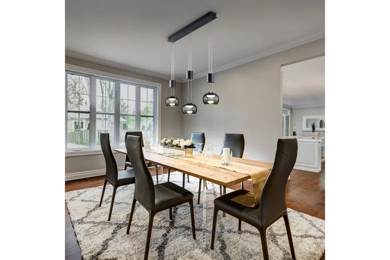 Madison LED-Pendellampe 3-os Mattsvart - Belysning - Innendørsbelysning & Lamper - Taklampe - Pendellamper & Hengelamper