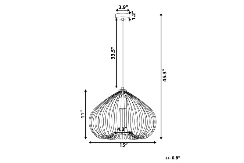 Plafond Tordino 38 cm - Gull - Taklampe soverom - Kjøkkenlampe & taklampe kjøkken - Lamper gang - Vinduslampe - Pendellamper & Hengelamper - Taklampe stue - Vinduslampe hengende - Taklampe