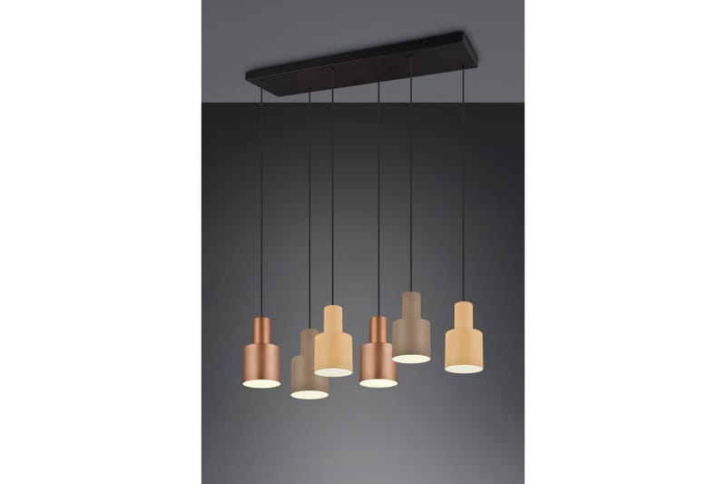 Trio Lighting Agudo taklampe 6L E27 flerfarget - Belysning - Innendørsbelysning & Lamper - Taklampe - Pendellamper & Hengelamper