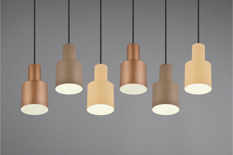 Trio Lighting Agudo taklampe 6L E27 flerfarget - Belysning - Innendørsbelysning & Lamper - Taklampe - Pendellamper & Hengelamper