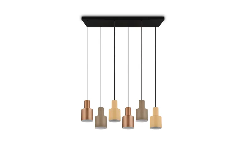 Trio Lighting Agudo taklampe 6L E27 flerfarget - Belysning - Innendørsbelysning & Lamper - Taklampe - Pendellamper & Hengelamper