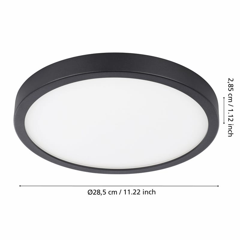 Plafond Argolis Ø285 mm - Sort - Belysning - Innendørsbelysning & Lamper - Taklampe - Takplafond