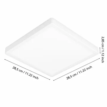 Plafond Argolis 285x285 mm - Hvit - Belysning - Innendørsbelysning & Lamper - Taklampe - Takplafond