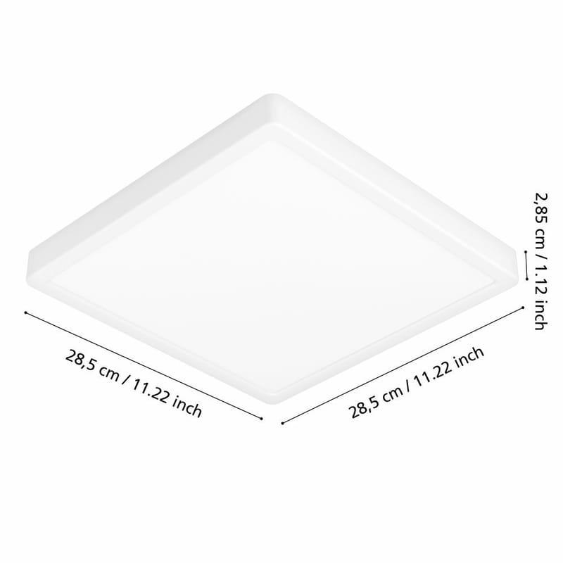 Plafond Argolis 285x285 mm - Hvit - Belysning - Innendørsbelysning & Lamper - Taklampe - Takplafond