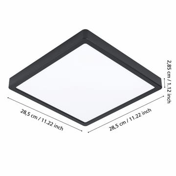 Plafond Argolis 285x285 mm - Sort - Belysning - Innendørsbelysning & Lamper - Taklampe - Takplafond