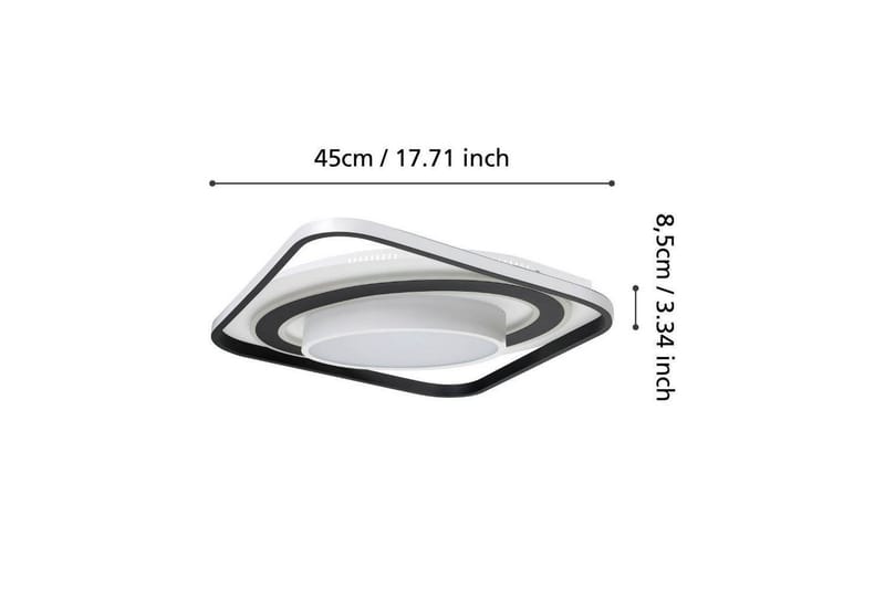 Plafond Eglo Benalauria Svart/Hvit - Belysning - Innendørsbelysning & Lamper - Taklampe - Takplafond