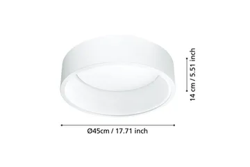 Plafond Eglo Marghera 45 cm, Hvit - 45 cm, Hvit - Belysning - Innendørsbelysning & Lamper - Taklampe - Takplafond