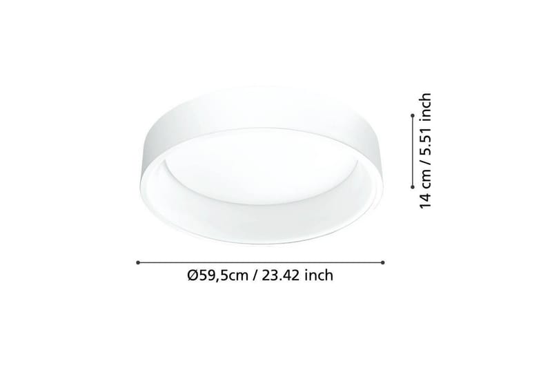 Plafond Eglo Marghera 59,5 cm, Hvit - 59,5 cm, Hvit - Belysning - Innendørsbelysning & Lamper - Taklampe - Takplafond