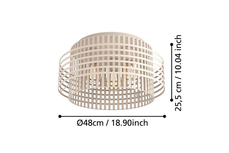 Plafond Eglo Oltamar Sand - Belysning - Innendørsbelysning & Lamper - Taklampe - Takplafond