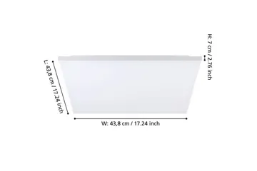 Plafond Eglo Trupiana Hvit 437x437 mm - 437x437 mm - Belysning - Innendørsbelysning & Lamper - Taklampe - Takplafond