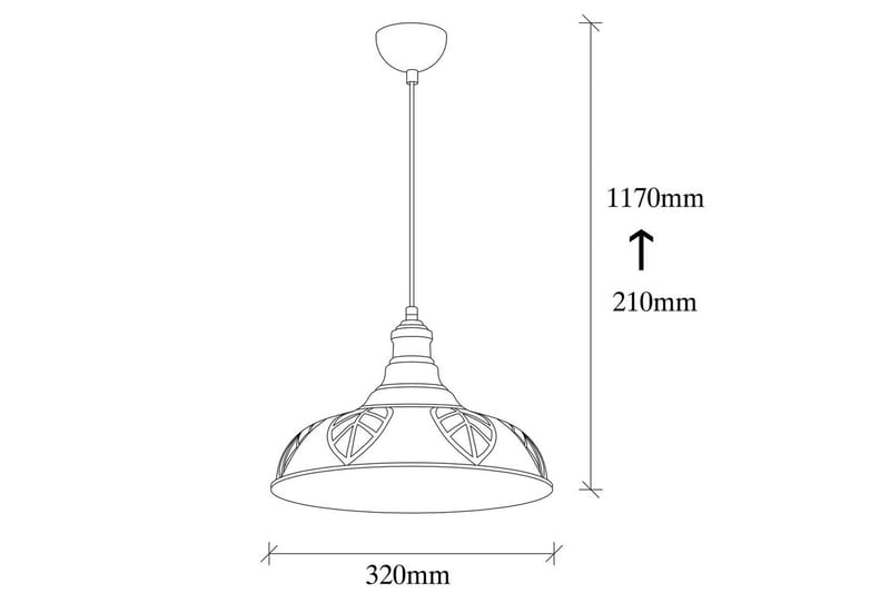 Taklampe Rathour Grit Kobber - Kobber - Belysning - Innendørsbelysning & Lamper - Soveromslampe - Taklampe soverom