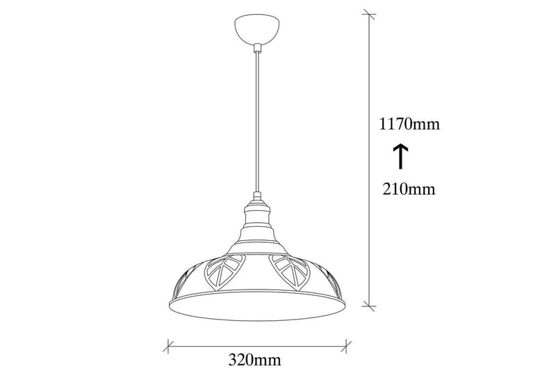 Taklampe Rathour Grit Kobber - Kobber - Belysning - Innendørsbelysning & Lamper - Gulvlampe