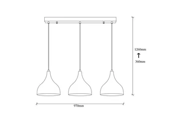 Taklampe Rathour Ignite Kobber / Svart - Kobber/Svart - Belysning - Innendørsbelysning & Lamper - Soveromslampe - Taklampe soverom