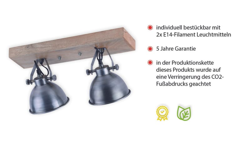 SAMIA Tak/vegglampe - Grå / Natur - Belysning - Innendørsbelysning & Lamper - Taklampe - Kjøkkenlampe & taklampe kjøkken