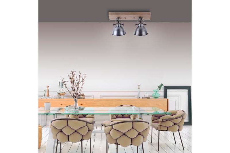 SAMIA Tak/vegglampe - Grå / Natur - Belysning - Innendørsbelysning & Lamper - Taklampe - Kjøkkenlampe & taklampe kjøkken