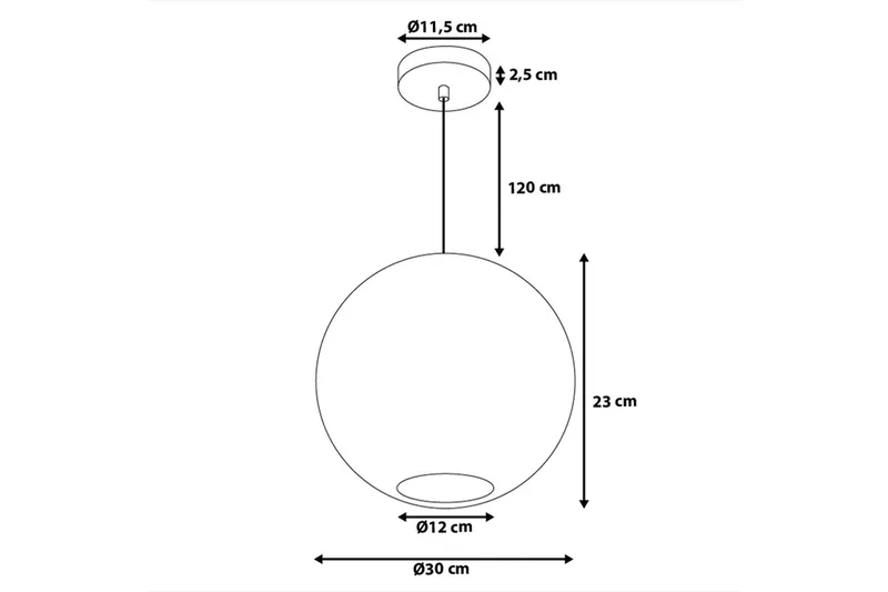 Seine Taklampe 30 cm - Sølv - Belysning - Innendørsbelysning & Lamper - Taklampe - Kjøkkenlampe & taklampe kjøkken