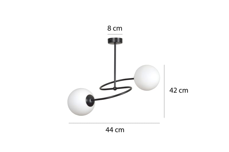 Selbi 2 Taklampe Svart - Scandinavian Choice - Taklampe soverom - Kjøkkenlampe & taklampe kjøkken - Lamper gang - Vinduslampe - Pendellamper & Hengelamper - Taklampe stue - Vinduslampe hengende - Taklampe