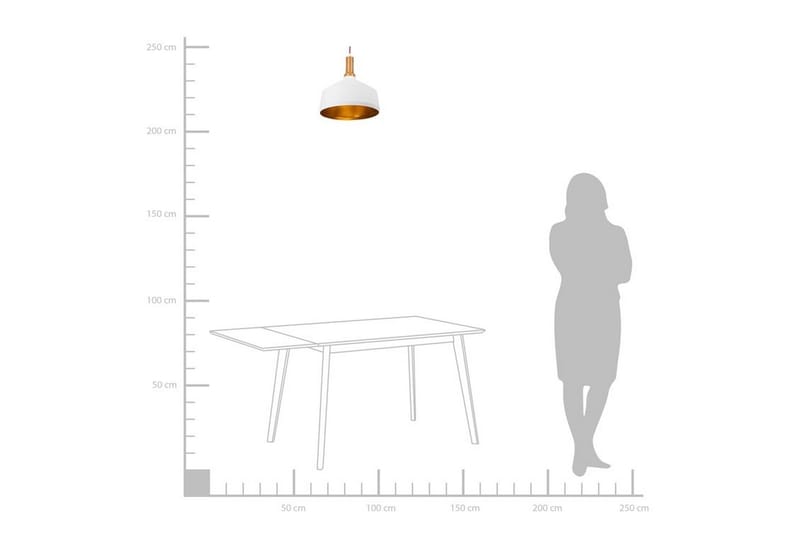 Sepik Taklampe 34 cm - Hvit - Belysning - Innendørsbelysning & Lamper - Taklampe - Kjøkkenlampe & taklampe kjøkken