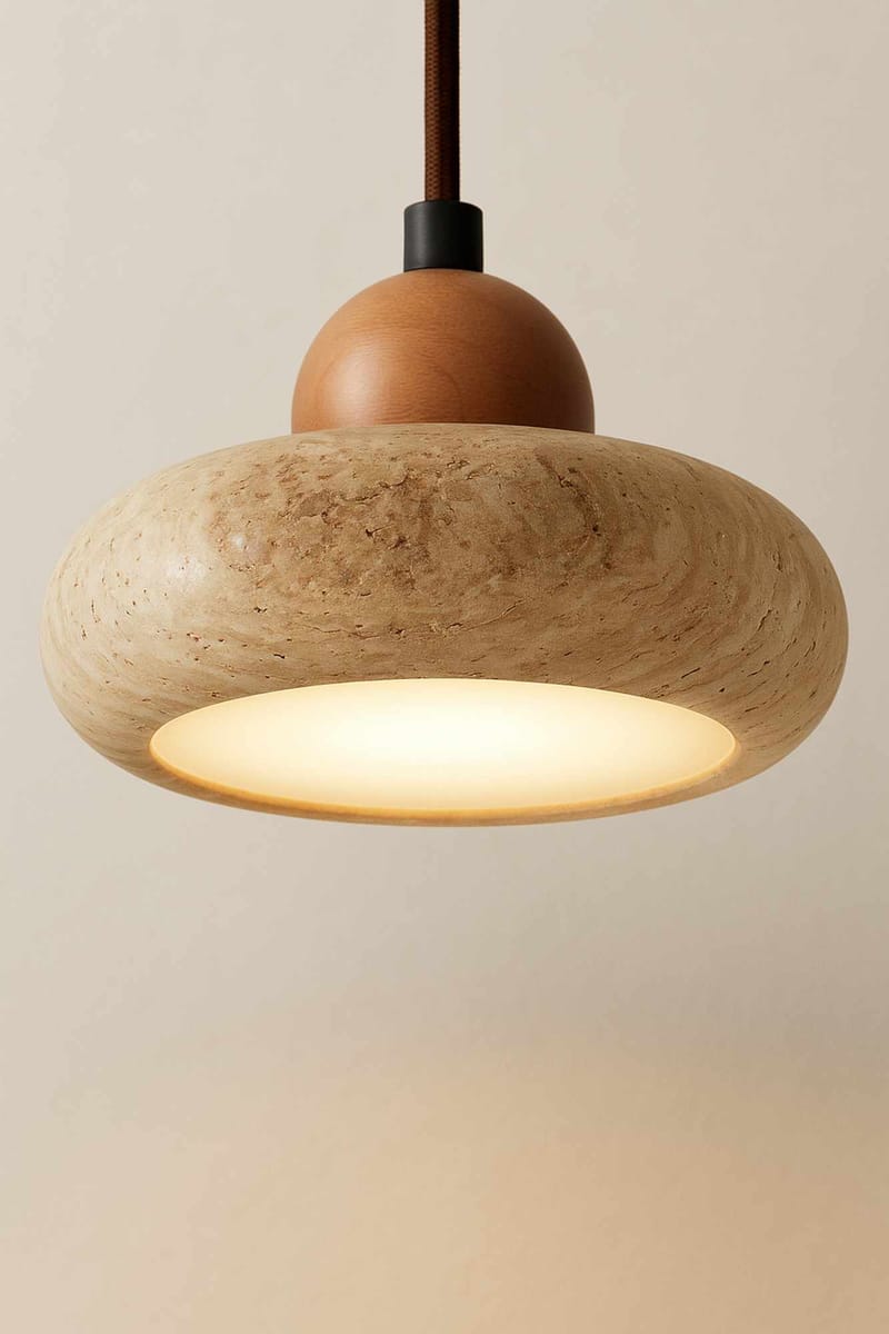 Serros pendellampe - Beige og Eik - Belysning - Innendørsbelysning & Lamper - Taklampe - Krystallkrone & takkrone