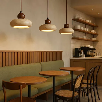 Serros pendellampe - Beige og Valnøtt - Belysning - Innendørsbelysning & Lamper - Taklampe - Krystallkrone & takkrone