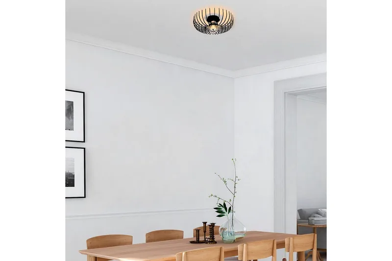 Taklampe Subbersta Svart - Diameter: 36 cm - Belysning - Innendørsbelysning & Lamper - Gulvlampe