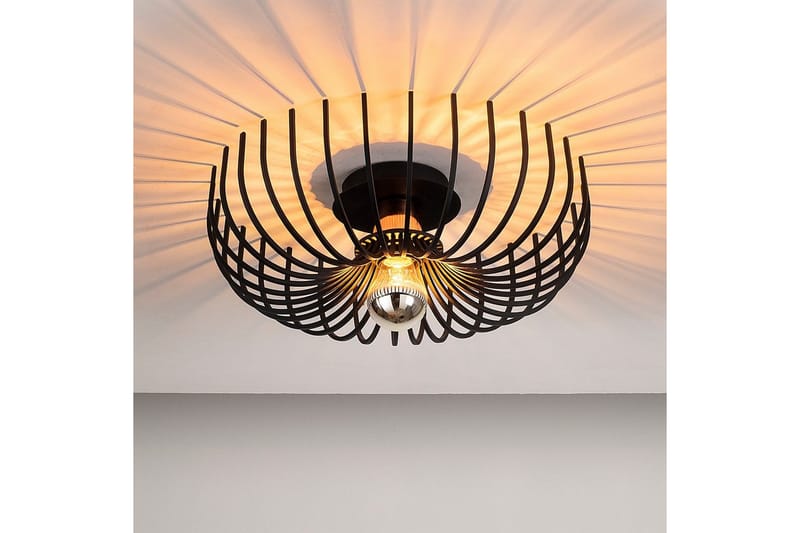 Taklampe Subbersta Svart - Diameter: 36 cm - Belysning - Innendørsbelysning & Lamper - Gulvlampe