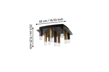 Takbelysning Eglo Estanterios Grå/Brun med 9 Lamper - Belysning - Innendørsbelysning & Lamper - Taklampe - Takplafond