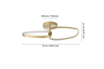 Takbelysning Eglo Lodosa Messing - Belysning - Innendørsbelysning & Lamper - Taklampe - Takplafond