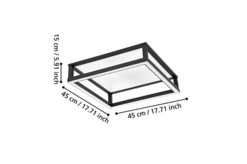 Takbelysning Eglo Macellara Svart/Hvit 45x45 cm - Belysning - Innendørsbelysning & Lamper - Taklampe - Takplafond