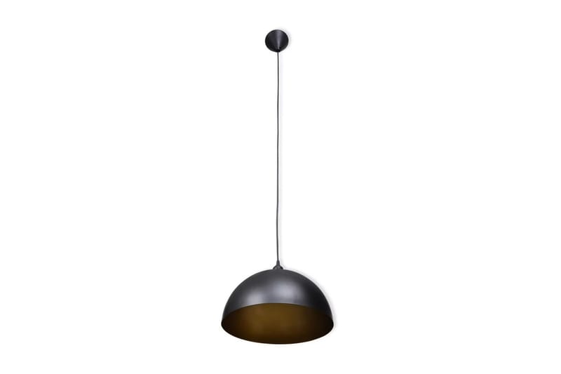 Taklampe 2 stk høydejusterbar halvkuleformet svart - Lamper gang - Taklampe - Vinduslampe - Pendellamper & Hengelamper - Kjøkkenlampe & taklampe kjøkken - Taklampe stue - Vinduslampe hengende - Taklampe soverom