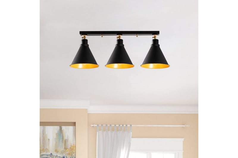 Taklampe Adrimx Svart - Svart - Belysning - Innendørsbelysning & Lamper - Taklampe - Kjøkkenlampe & taklampe kjøkken
