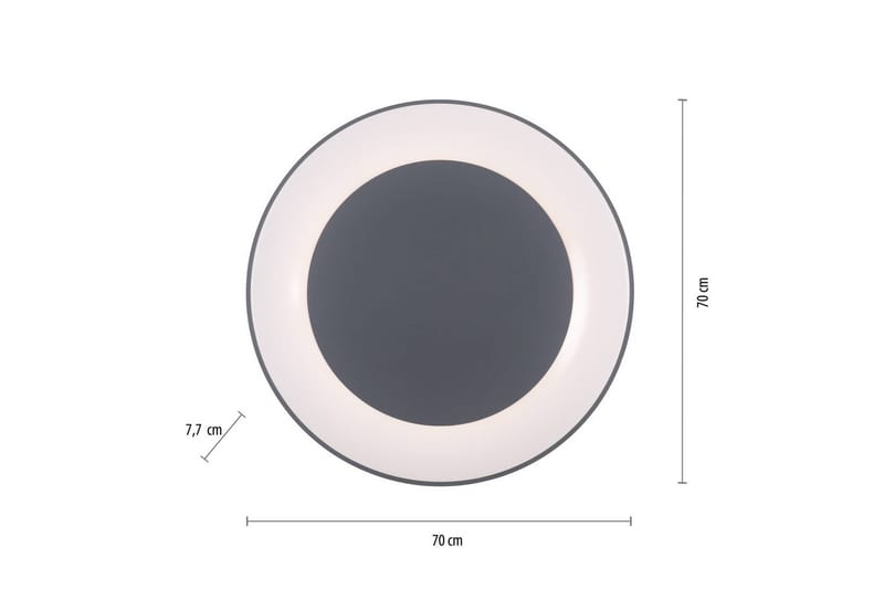 Taklampe Anika - Grå - Belysning - Innendørsbelysning & Lamper - Taklampe - Takplafond