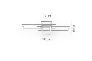 Taklampe Asmin - 69,4x6,8x98,9 cm - Belysning - Innendørsbelysning & Lamper - Taklampe - Takplafond