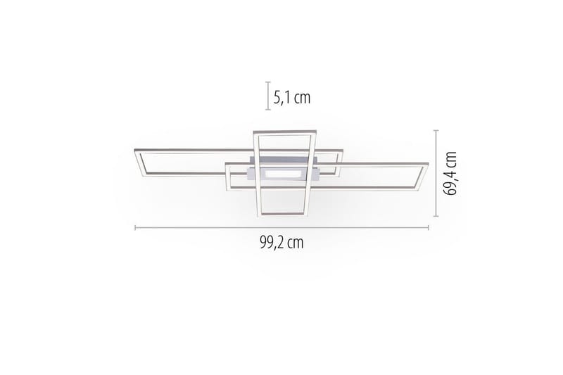 Taklampe Asmin - 69,4x6,8x98,9 cm - Belysning - Innendørsbelysning & Lamper - Taklampe - Takplafond