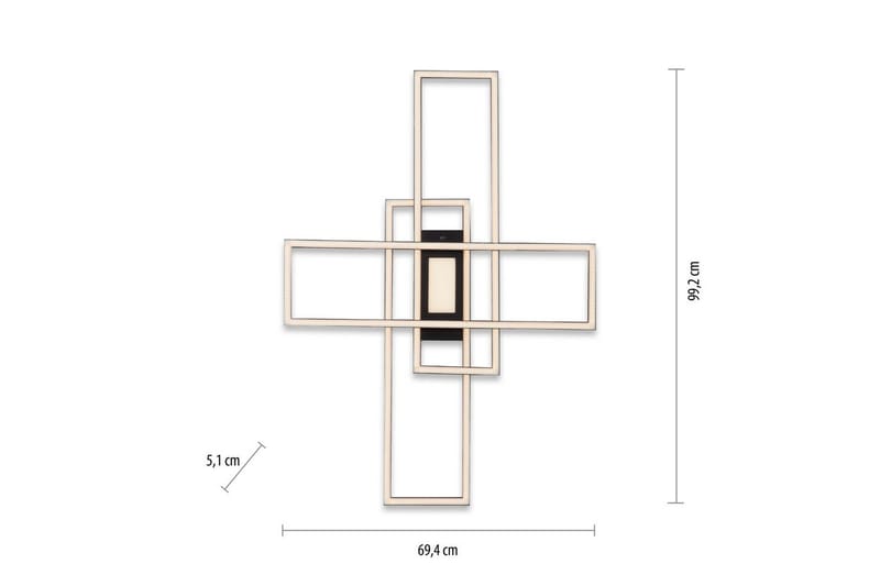 Taklampe Asmin - 69,4x6,8x99 cm - Belysning - Innendørsbelysning & Lamper - Taklampe - Takplafond