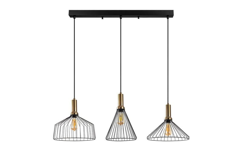 Taklampe Avenor svart / Antikk, Kobber/Svart