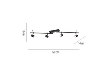 Taklampe Barik - 101x18x123 cm - Belysning - Innendørsbelysning & Lamper - Taklampe - Takplafond